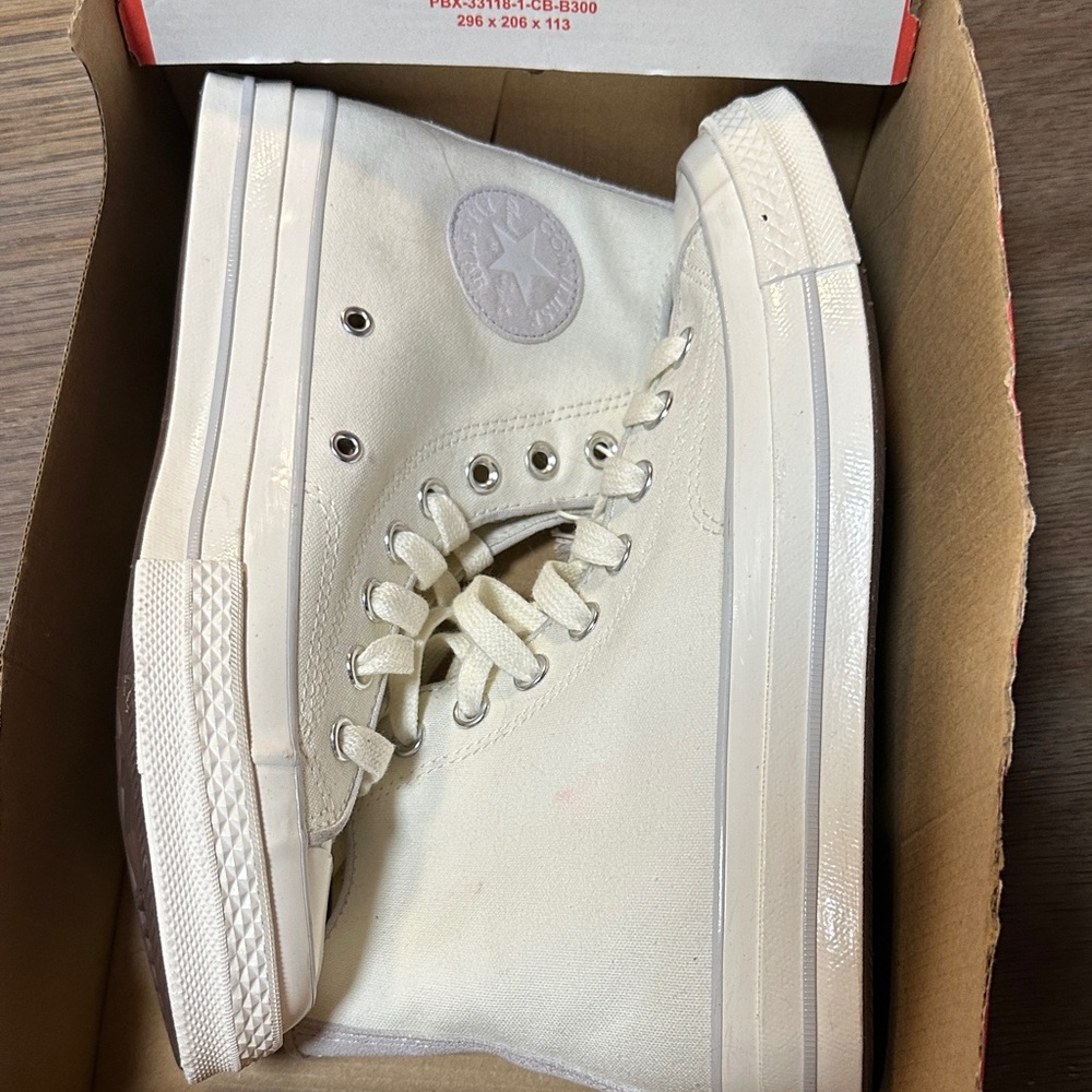 Converse Men's Cream High-Top Sneakers